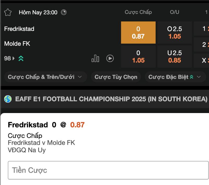 Cách chọn trận và cửa kèo sáng