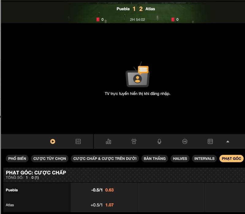 Đánh rung phạt góc cho người chịu quan sát