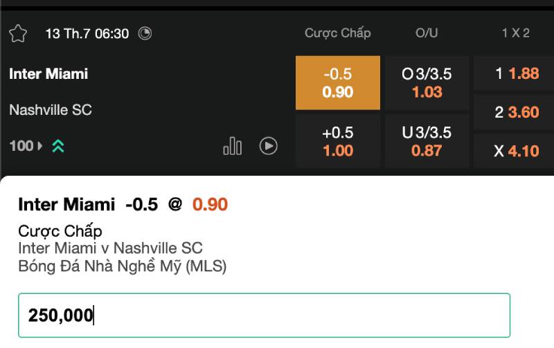 Kinh nghiệm chọn cửa tối ưu khi đánh kèo 0.5