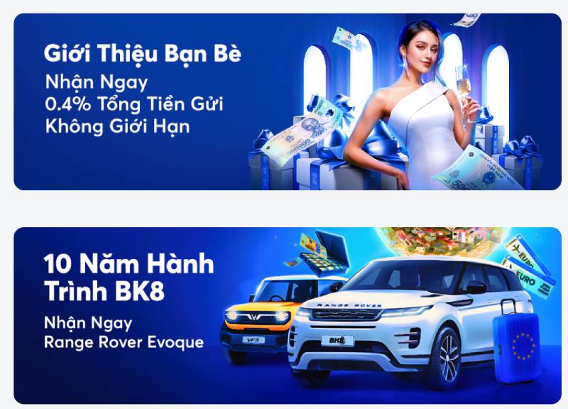 Khuyến Mãi Bk8 - Cơ Hội Nhận Thưởng Lớn Cho Bet Thủ 5 Ưu đãi đặc biệt cho các dịp lễ, sự kiện